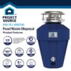 Project Source PSD-70 Continuous feed 1 2-HP Septic Safe Corded Garbage Disposal with Noise Insulation