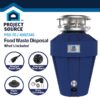 Project Source PSD-70 Continuous feed 1 2-HP Septic Safe Corded Garbage Disposal with Noise Insulation