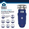 Project Source Continuous feed 3/4-HP Septic Safe Corded Garbage Disposal with Noise Insulation