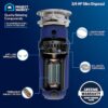 Project Source Continuous feed 3/4-HP Septic Safe Corded Garbage Disposal with Noise Insulation