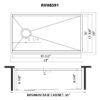 Ruvati Veniso Undermount 33-in x 19-in Stainless steel Single bowl 16 -Gauge Kitchen Sink