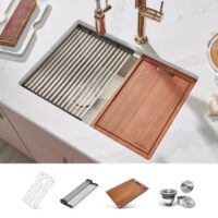 Ruvati Veniso Undermount 33-in x 19-in Stainless steel Single bowl 16 -Gauge Kitchen Sink