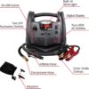 Schumacher Electric 1200A Car Battery Jump Starter and Portable Power Station, 6-in-1 Solution for 12V Batteries, 150-PSI Air Compressor, 200 Continuous/400 Peak Watt Inverter, SJ1332
