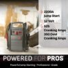 Schumacher Electric DSR ProSeries Car Battery Jump Starter - 2200 Peak Amp 12V Car Starter, Jump Box & Portable Power Station - Digital Display, Heavy-Duty Clamps - DSR165