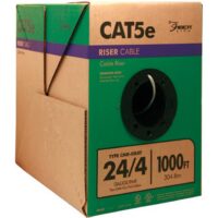 Southwire 1000-ft 24 CAT 5e 4 Riser Gray Data Cable Pull box