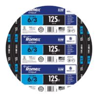 Southwire 125-ft 6 / 3 / Romex SIMpull Stranded Indoor CU NM-B W/G Individual pack ( By-the-roll )