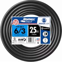Southwire 25-ft 6 / 3 / Romex SIMpull Stranded Indoor CU NM-B W/G Individual pack ( By-the-roll )