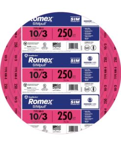 Southwire 250-ft 10 / 3 / Romex SIMpull Solid Indoor CU NM-B W/G Individual pack ( By-the-roll )