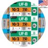 Southwire 250-ft 10 / 3 Solid UF-B Wire W/G ( By-the-roll )