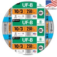 Southwire 250-ft 10 / 3 Solid UF-B Wire W/G ( By-the-roll )