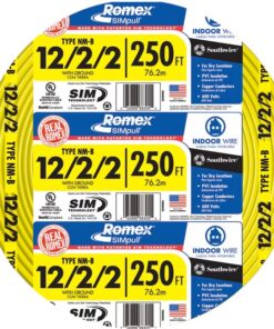 Southwire 250-ft 12 / 2 / 2 Romex SIMpull Solid Indoor CU NM-B W/G Individual pack ( By-the-roll )