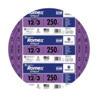 Southwire 250-ft 12 / 3 / Romex SIMpull Solid Indoor CU NM-B W/G Individual pack ( By-the-roll )