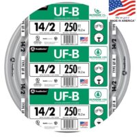 Southwire 250-ft 14 / 2 Solid UF-B Wire W/G ( By-the-roll )