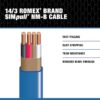 Southwire 63946955 250-ft 14 / 3 / Romex SIMpull Solid Indoor CU NM-B W/G Individual pack ( By-the-roll )