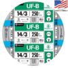 Southwire 250-ft 14 / 3 Solid UF-B Wire W/G ( By-the-roll )