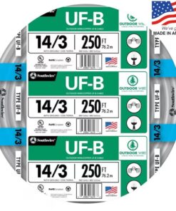 Southwire 250-ft 14 / 3 Solid UF-B Wire W/G ( By-the-roll )