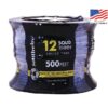 Southwire 500-ft 12 -AWG Blue Solid Copper THHN wire ( By-the-roll )