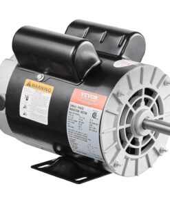 VEVOR 5HP SPL Air Compressor Electric Motor, 230V 17.6Amps, 56 Frame 3450RPM, 5/8" Keyed Shaft, 1.88" Shaft Length, Single Phase, CW/CCW Rotation (Factory Setting is CCW)