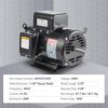 VEVOR 7.5HP Air Compressor Motor, 230V 31.6 Amps Electric Motor, 3450RPM 184T Frame, 1-1/8" Keyed Shaft, 2.75" Shaft Length for Air Compressors, Single Phase, CCW/CCW (Factory Setting is CCW)