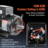 VEVOR 7.5HP Air Compressor Motor, 230V 31.6 Amps Electric Motor, 3450RPM 184T Frame, 1-1/8" Keyed Shaft, 2.75" Shaft Length for Air Compressors, Single Phase, CCW/CCW (Factory Setting is CCW)