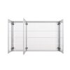WELLFOR EX-CJ3648 Ravo Medicine Cabinet 48-in x 30-in Surface/Recessed Mount Silver Mirrored Rectangle Soft Close Medicine Cabinet