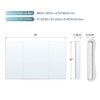 WELLFOR EX-CJ3648 Ravo Medicine Cabinet 48-in x 30-in Surface/Recessed Mount Silver Mirrored Rectangle Soft Close Medicine Cabinet