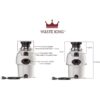 Waste King L-3200 Legend Continuous feed 3/4-HP Septic Safe Corded Garbage Disposal with Noise Insulation