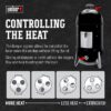 Weber 711001 14-in Smokey Mountain Cooker 286-Sq in Black Porcelain-enamel Vertical Charcoal Smoker
