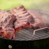 Weber 711001 14-in Smokey Mountain Cooker 286-Sq in Black Porcelain-enamel Vertical Charcoal Smoker