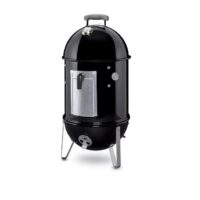 Weber 711001 14-in Smokey Mountain Cooker 286-Sq in Black Porcelain-enamel Vertical Charcoal Smoker