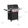 Weber Spirit E-425 Black 4 -Burner Liquid Propane Gas Grill