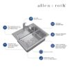 allen + roth VT2522LA1 Hoffman Drop-in or undermount 25-in x 22-in Stainless steel Single bowl 20 -Gauge Kitchen Sink All-in-One Kit