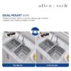 allen + roth VT3322LA0 Hoffman Drop-in or undermount 33-in x 22-in Stainless steel Double equal bowl 20 -Gauge Kitchen Sink All-in-One Kit allen + roth VT3322LA0 Hoffman Drop-in or undermount 33-in x 22-in Stainless steel Double equal bowl 20 -Gauge Kitchen Sink All-in-One Kit