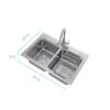 allen + roth VT3322LA0 Hoffman Drop-in or undermount 33-in x 22-in Stainless steel Double equal bowl 20 -Gauge Kitchen Sink All-in-One Kit allen + roth VT3322LA0 Hoffman Drop-in or undermount 33-in x 22-in Stainless steel Double equal bowl 20 -Gauge Kitchen Sink All-in-One Kit