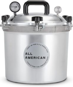All American 1930: 21.5qt Pressure Cooker/Canner (The 921) - Exclusive Metal-to-Metal Sealing System - Easy to Open & Close - Suitable for Gas, Electric, or Flat Top Stoves - Made in the USA