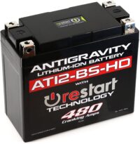 Antigravity AT12-BS-HD Heavy Duty Lithium Motorcycle and Powersport Battery with Built-In Jump Starting 12V 8Ah, ATV, Quad UTV, Scooter, Lawn Mower, Generator Battery - Ducati, Yamaha, Kawasaki