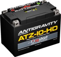 Antigravity ATZ-10-HD Performance Lithium Motorcycle Powersport Battery with Built-In Jump Starting. 6.1Ah, Replaces YTZ10, YTZ12, YTZ14, YTX9, YTX7A Yamaha, Honda, Kawasaki, Suzuki