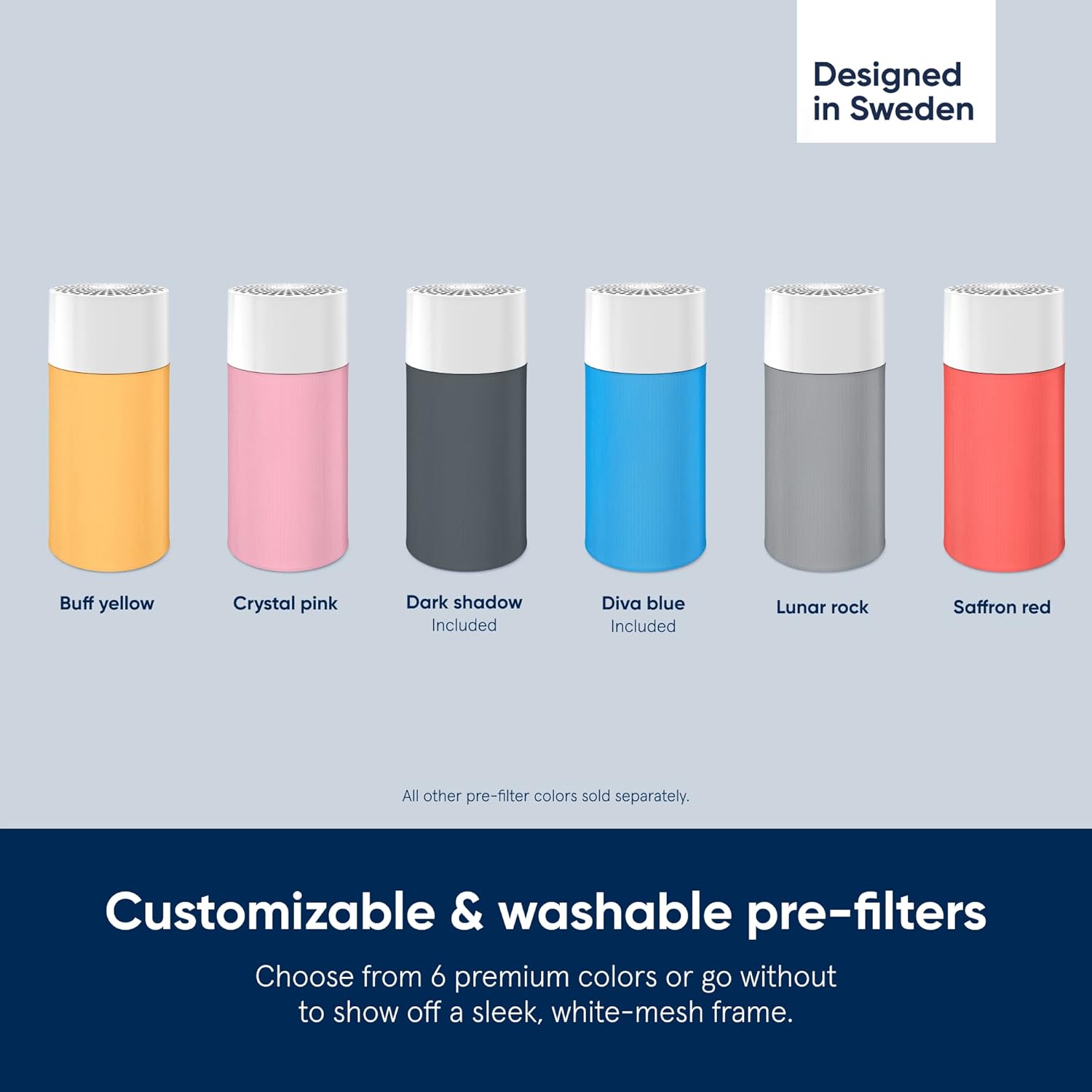 BLUEAIR Bedroom Air Purifier, Small Room Air Cleaner Dust Pet Dander Smoke Pollen Allergen, Odor Removal, for Home Office Nursery, 2 Washable Pre Filters, HEPASilent, Blue 411 (Non-Auto)35 BLUEAIR Bedroom Air Purifier, Small Room Air Cleaner Dust Pet Dander Smoke Pollen Allergen, Odor Removal, for Home Office Nursery, 2 Washable Pre Filters, HEPASilent, Blue 411 (Non-Auto)