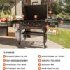 Blackstone 2310 Iron Forged 36” Omnivore Griddle with X-Braced Hood, Powder Coated Steel, Black Blackstone 2310 Iron Forged 36” Omnivore Griddle with X-Braced Hood, Powder Coated Steel, Black