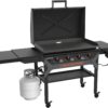 Blackstone 2310 Iron Forged 36” Omnivore Griddle with X-Braced Hood, Powder Coated Steel, Black