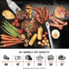 Blackstone 2310 Iron Forged 36” Omnivore Griddle with X-Braced Hood, Powder Coated Steel, Black Blackstone 2310 Iron Forged 36” Omnivore Griddle with X-Braced Hood, Powder Coated Steel, Black