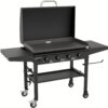 Blackstone 2322 36 Inch Gas Griddle with Hood Cooking Station 4 Burner 36” Outdoor Griddle Station with Side Shelf