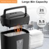 Bonsaii 12-Sheet Cross Cut Paper Shredder, 5.5 Gal Home Office Heavy Duty Shredder for Paper, Credit Card, Mail, Staples, with Transparent Window, High Security Level P-4 (C275-A)