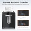 Bonsaii 12-Sheet Micro Cut Shredders for Home Office, 60 Minute P-4 Security Level Paper Shredder for CD, Credit Card, Mails, Staple, Clip, with Jam-Proof System & 4.2 Gal Pullout Bin C266-B