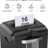 Bonsaii 16-Sheet Microcut Paper Shredder, 60-Minute Home Office Heavy Duty Shredder for CD/Credit Card, P-4 Level with 6-Gal Pullout Bin (C149-D)