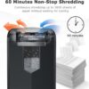 Bonsaii Paper Shredder, 18-Sheet 60-Minutes Shredder for Office Heavy Duty Cross-Cut Shredder with 6 Gallon Pullout Basket 4 Casters(C149-C)