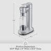Breville BCA800BSS InFizz Fusion Sparkling Water and Beverage Carbonator, CO2 Cylinder Not Included, Brushed Stainless Steel Breville BCA800BSS InFizz Fusion Sparkling Water and Beverage Carbonator, CO2 Cylinder Not Included, Brushed Stainless Steel