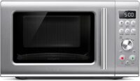 Breville BMO650SIL Compact Wave Soft Close Countertop Microwave Oven, Silver