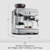Breville Barista Express Impress Espresso Machine BES876DBL, Damson Blue