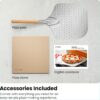 CHEFMAN Indoor Pizza Oven - Makes 12 Inch Pizzas in Minutes, Heats up to 800°F - Countertop Electric Pizza Maker with 5 Touchscreen Presets, Pizza Stone and Peel Included - Stainless Black